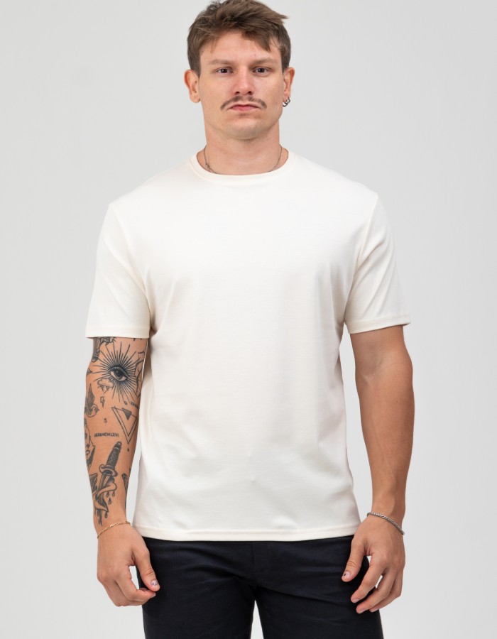 T SHIRT PIMA OFF WHITE PROMOCIONAL
