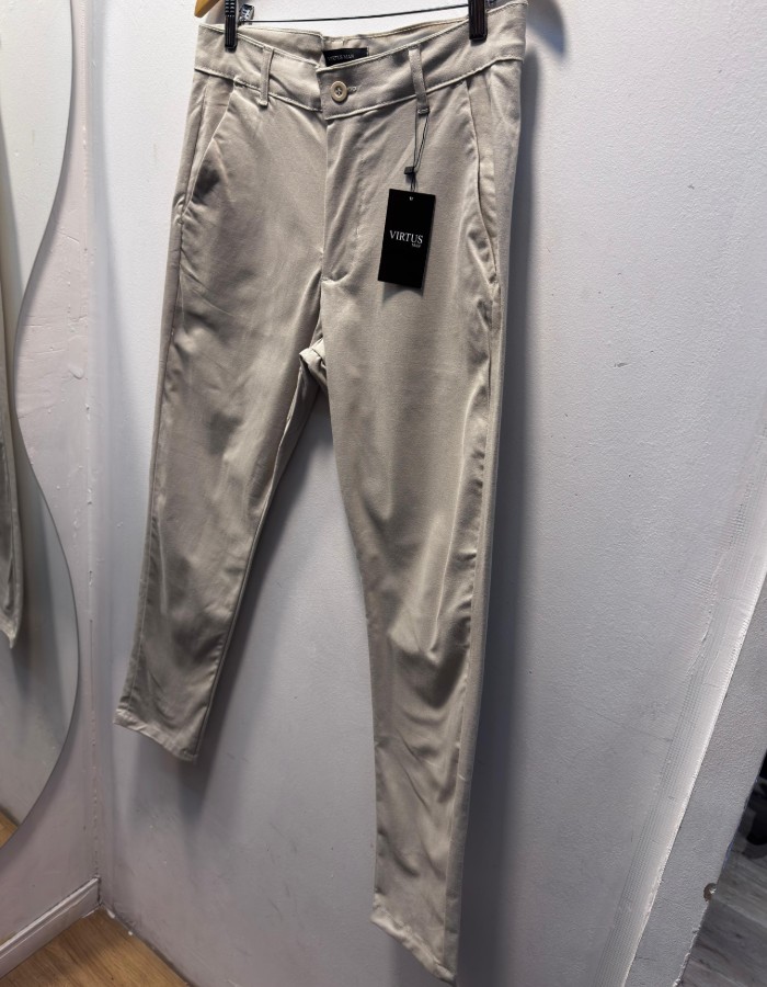 CALÇA SARJA BEGE CLARO