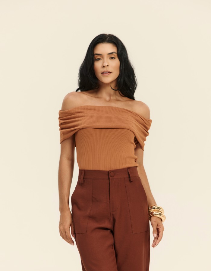 Blusa Suede Canelado 