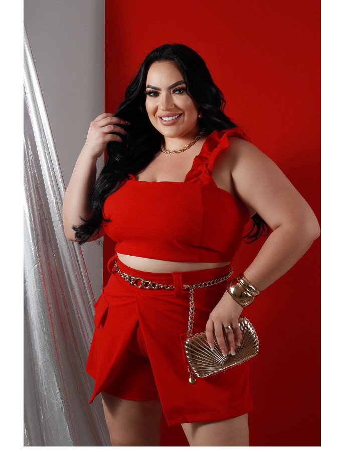 Short saia estilo cargo (SEM CINTO)