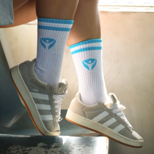 Meia crossfit em algodão com estampa