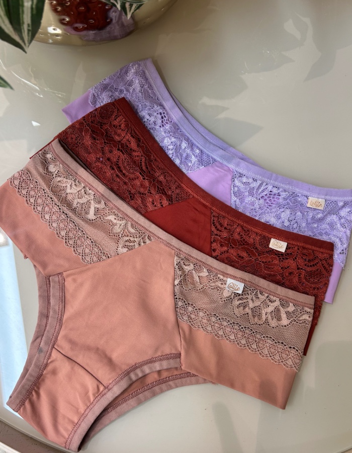 Calcinha leteral dupla renda 