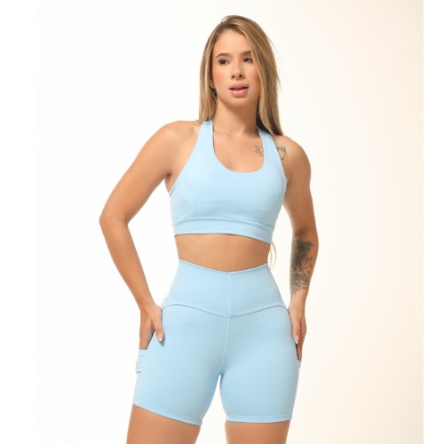 CONJUNTO SHORT COM BOLSO LATERAL TECIDO LISO Veste até o tamanho 40 , gramatura 280