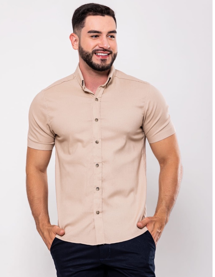 Camisa Linho Premium Lisboa M/C