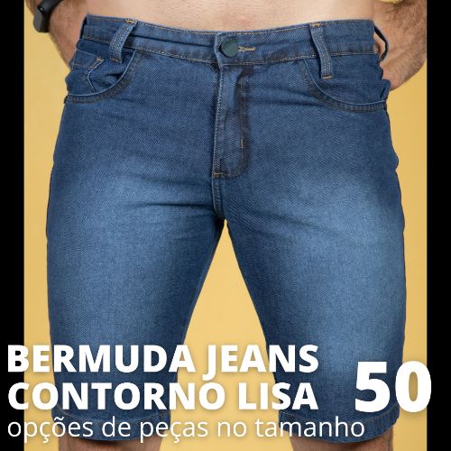 Bermuda jeans contorno Plus size 50