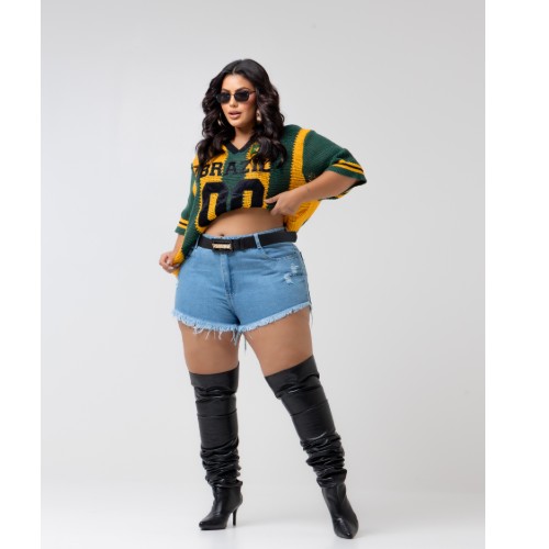 SHORT 100% ALGODÃO COM CINTO VORAGGE