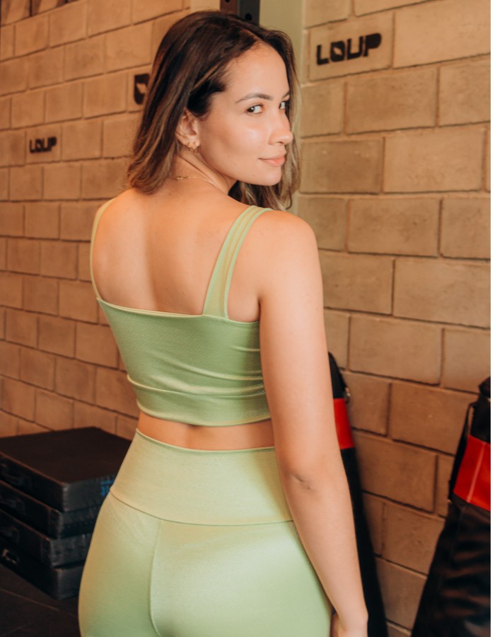 CONJUNTO SHORT JACQUARD CONCHA COM TOP DE ALÇA LARGA