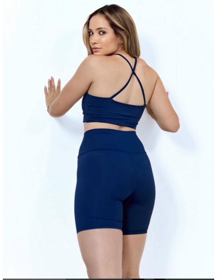 CONJ. SHORT POLIAMIDA GRAMATURA 350 COM TOP CRUZADO