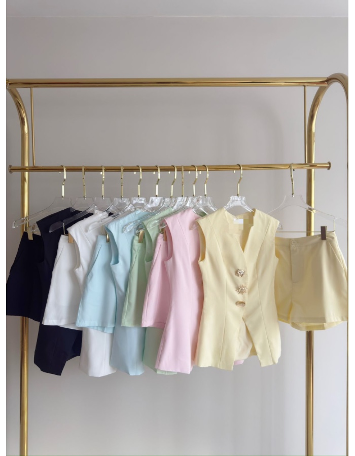 Conjunto premium colete fenda 