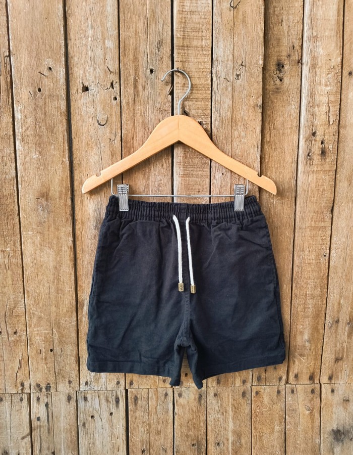 SHORT MAURICINHO BRIM COM ELASTANO PRETO