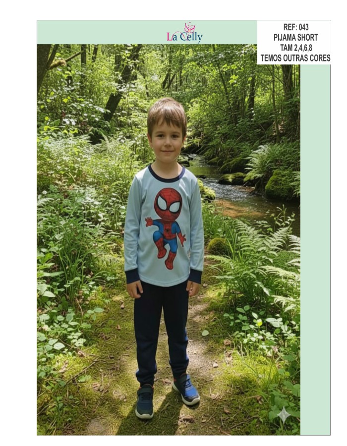 Pijama longo masculino infantil
