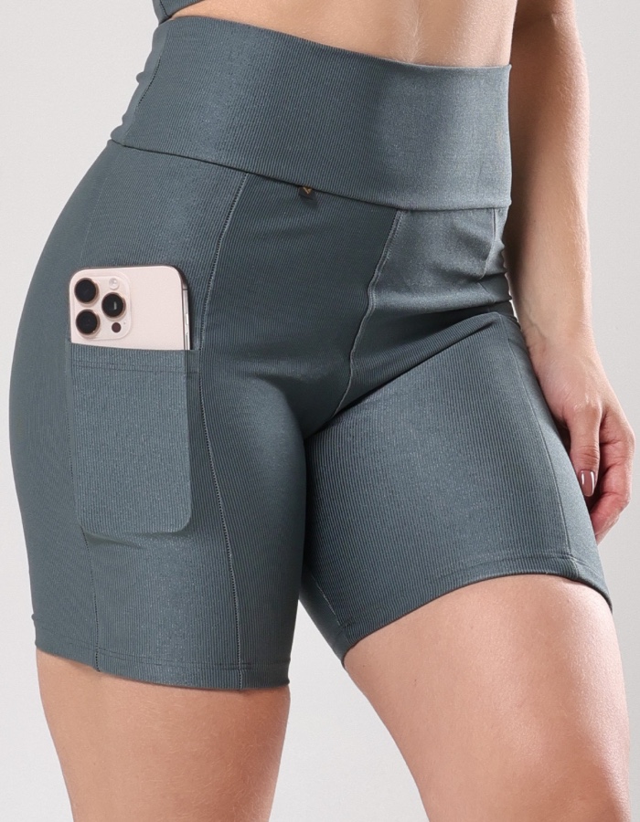 Short Canelado Pocket