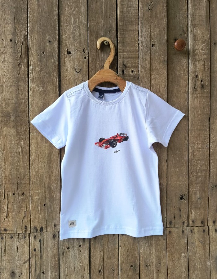 CAMISA GOLA CARECA BRANCA ESTAMPAS VARIADAS