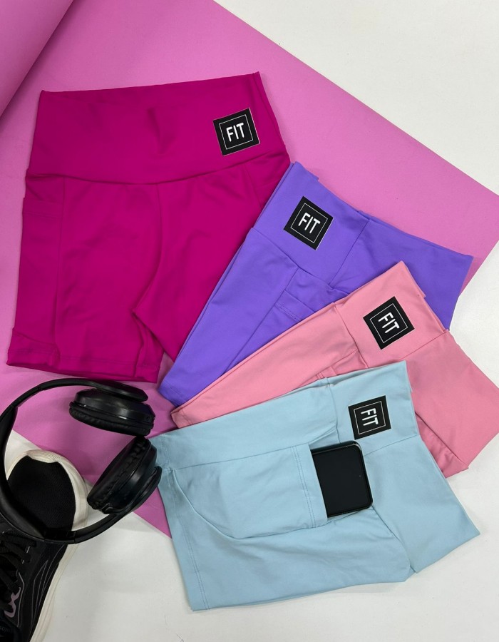 short bolso juvenil em poliamida