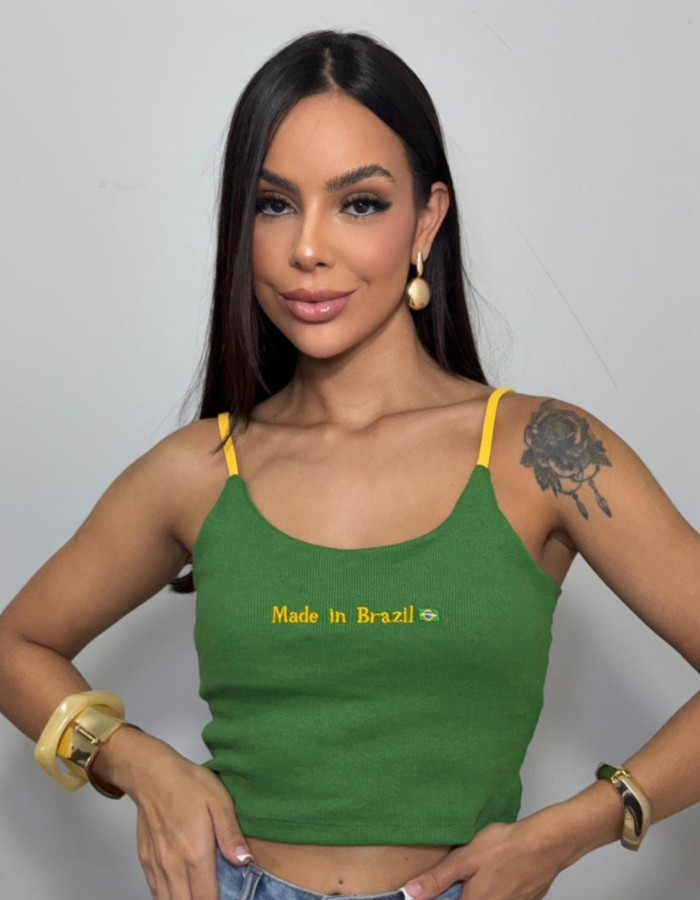 BRASIL - CROPPED ALCINHA VERDE