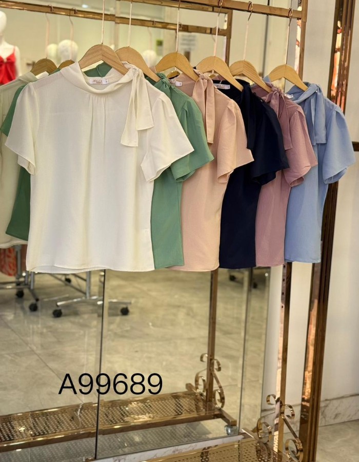 BLUSA CREPE SEDA C/ LAÇO