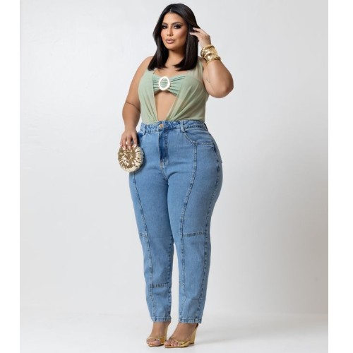 CALÇA MOON RECORTE FRENTE PLUS