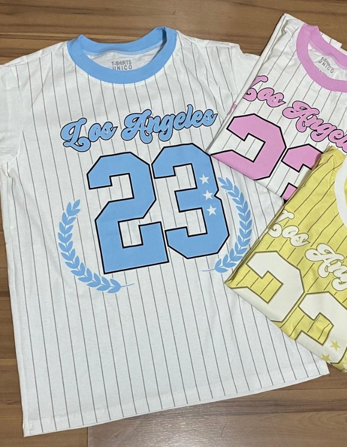 T-shirt algodão Los Angeles tecido 