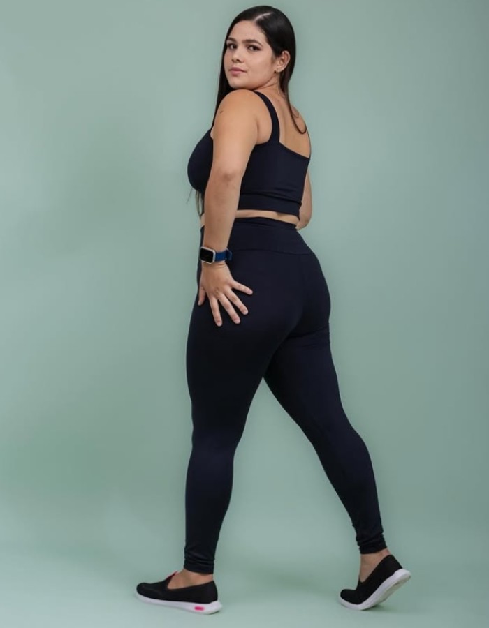 CONJ. CALÇA SEM CADARÇO GRAMATURA 350 COM TOP DE ALÇA LARGA