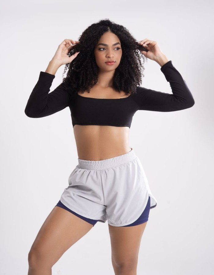 SHORT DUPLO LISO TACTEL