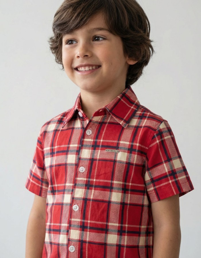 COLEÇÃO PEDRO - Camisa Xadrez Manga curta 