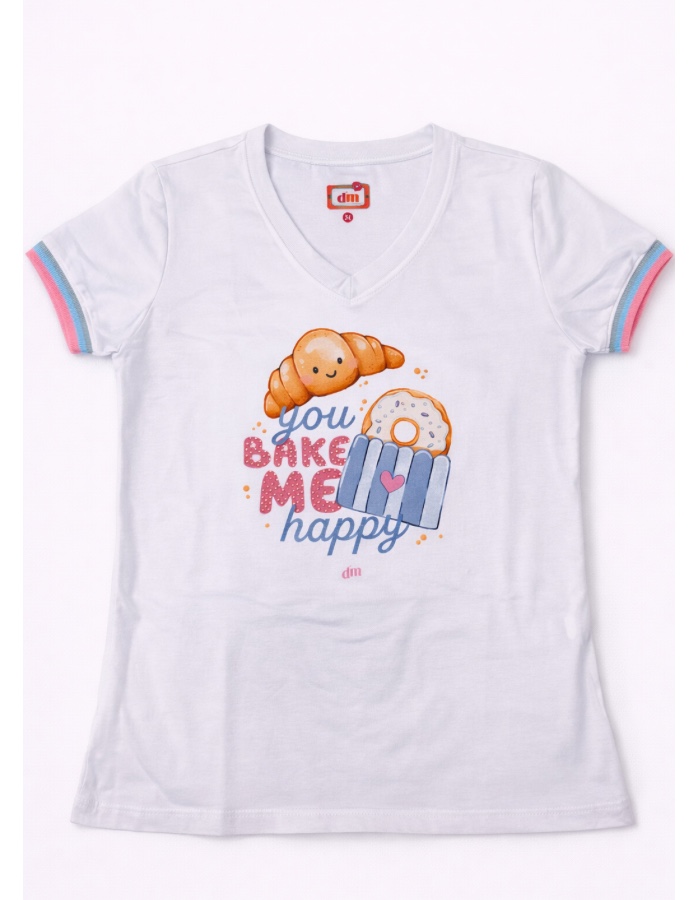 T-SHIRT PUNHO CROISSANT