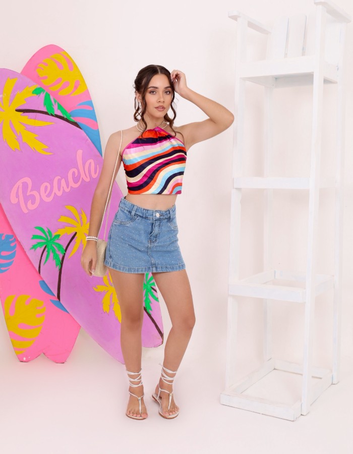 SHORT SAIA COM BRILHO