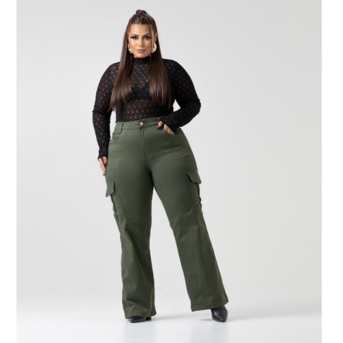 WID LEGG BOLSO CARGO VERDE MILITAR NA LYCRA