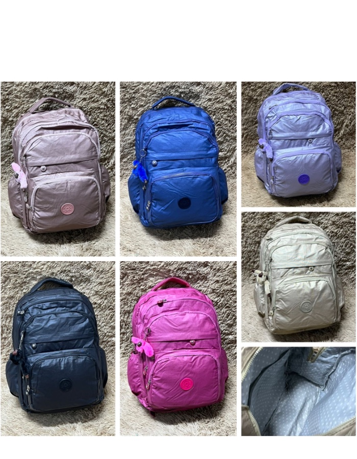 Kipling mochila metalizada Premium 