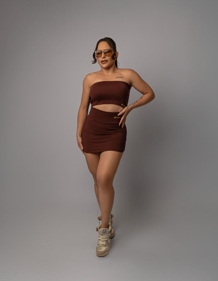 Conjunto de short saia ( SOLICITE CORES) 