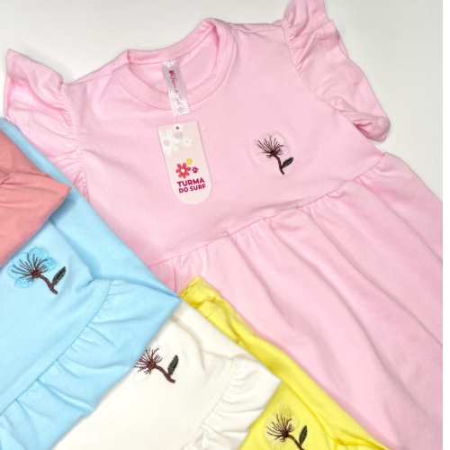 VESTIDO COTON FLOR MENINA