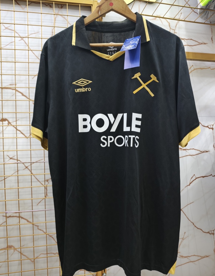 Camisa West Ham III 2025/26 Umbro Torcedor Masculina - Preta