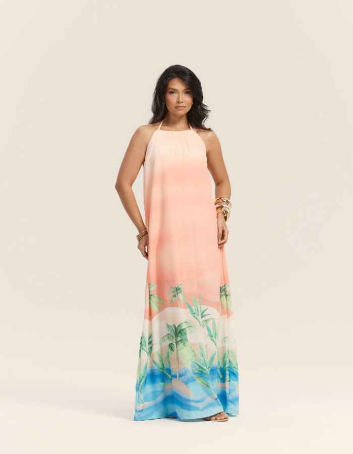 Vestido longo em four way