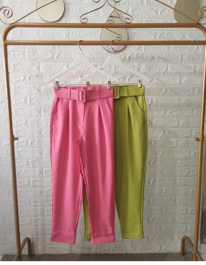 CALÇA ALFAIATARIA C/ CINTO COR DA PEÇA 