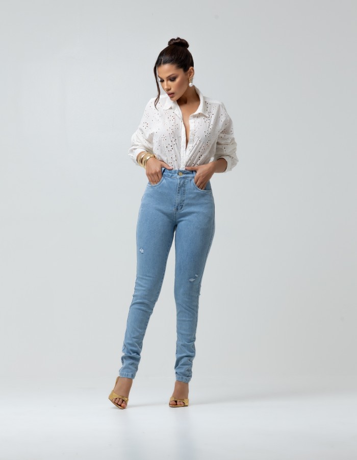 CALÇA FEM COM LYCRA 