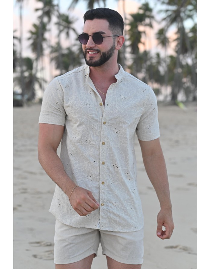 Camisa Algodão Cambraia Palha