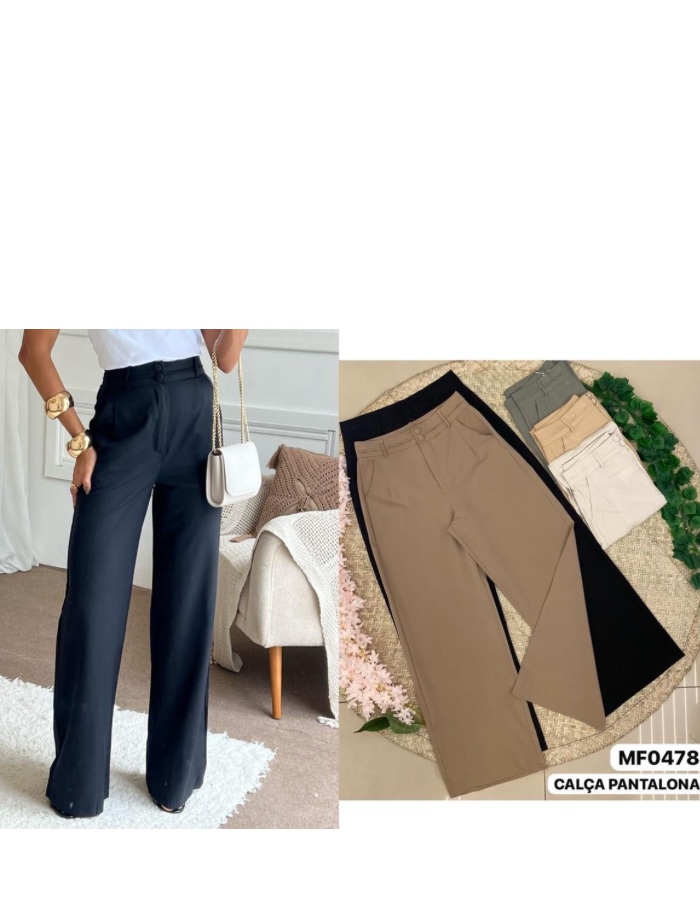 calça pantalona pérola 