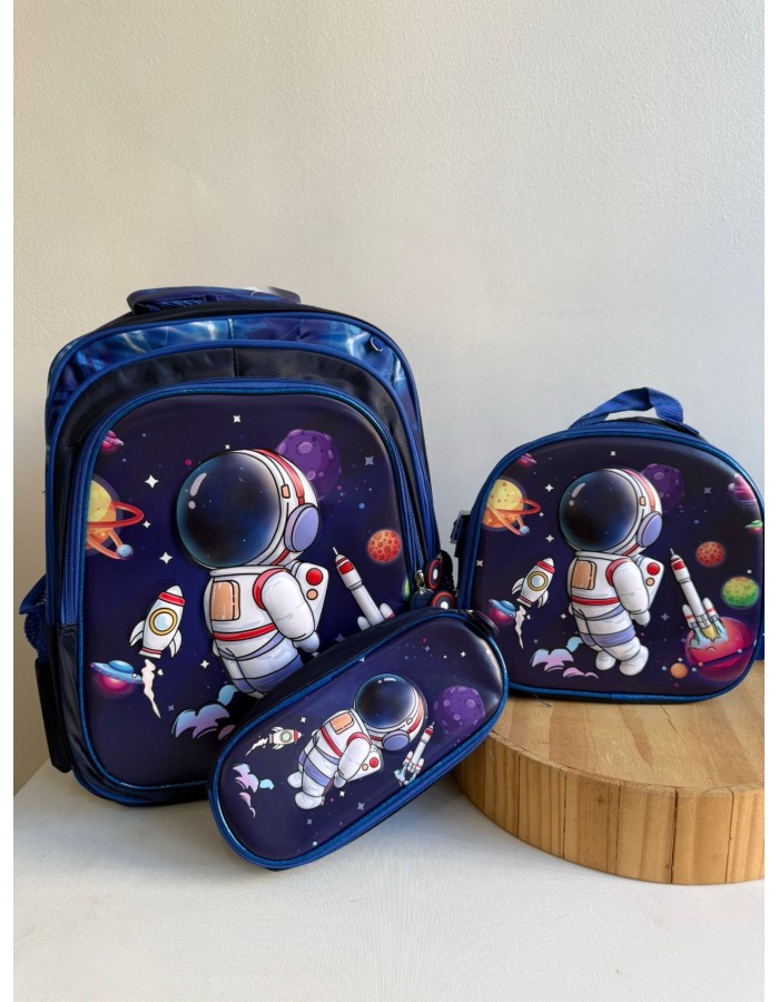 Kit mochila escolar sem carinho