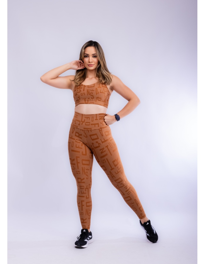 CONJ.LEGGING JACQUARD LUIZA/TOP CRUZADO