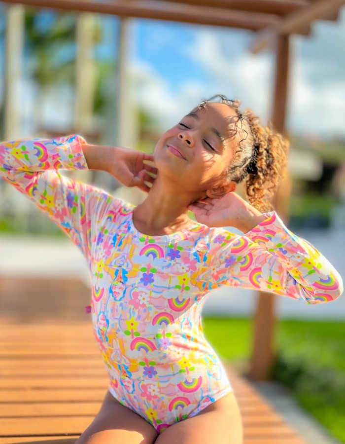 MAIÔ MANGA LONGA INFANTIL