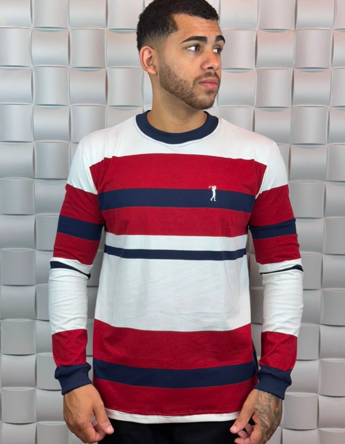 CARECA LISTRA HORIZONTAL MANGA LONGA