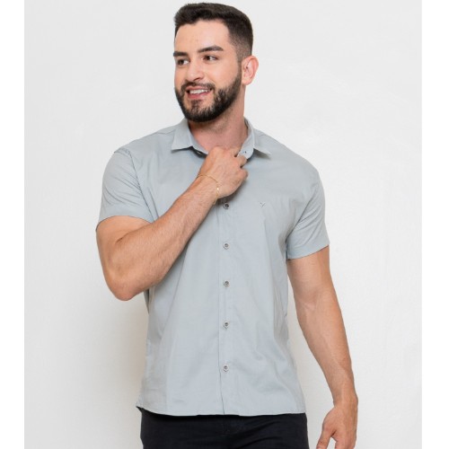 Camisa tricoline river elastano 