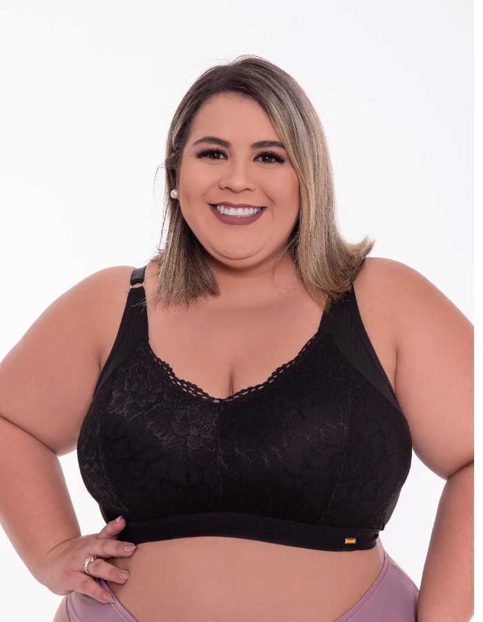 SUTIÃ PLUS SIZE RENDA C/ELÁSTICO REF: 345 1065