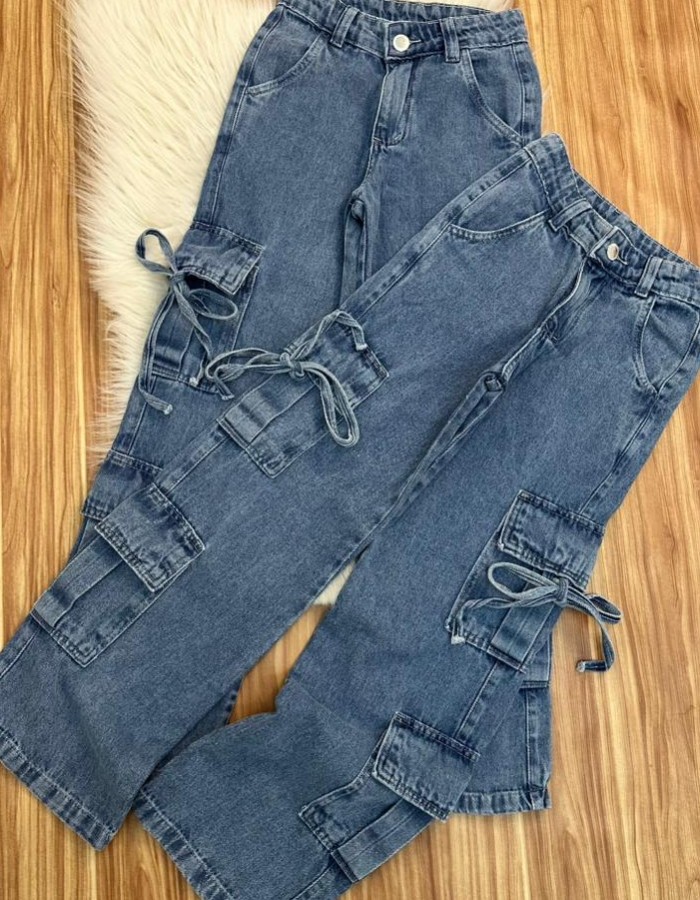 CALÇA CARGO 4 BOLSOS COM TIRA
