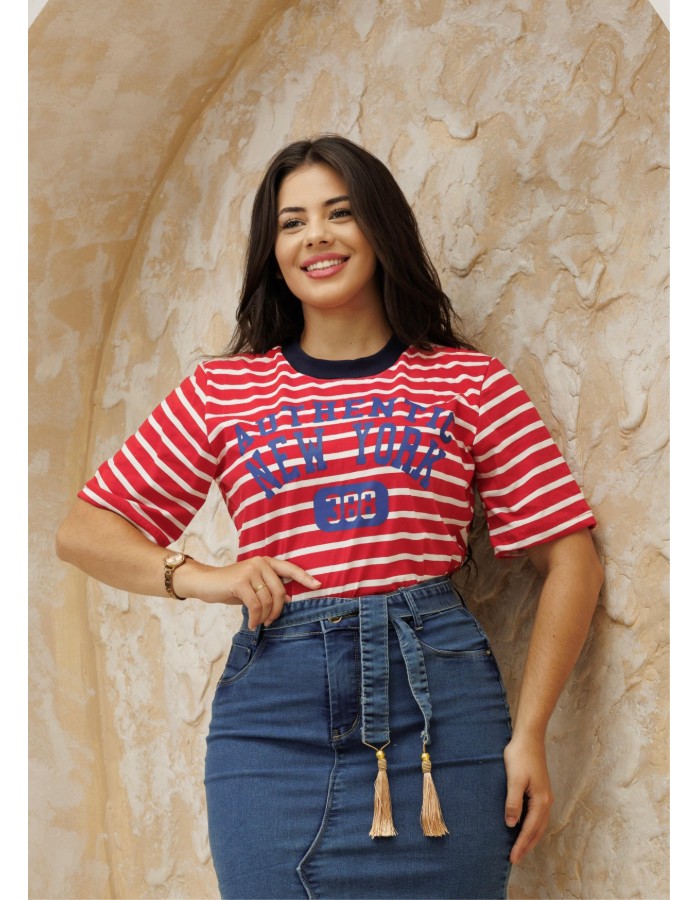 BLUSA T-SHIRT LISTRADA
