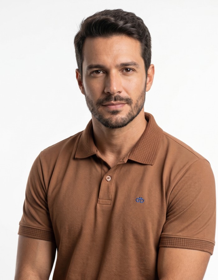 POLO PIQUET PREMIUM MARROM