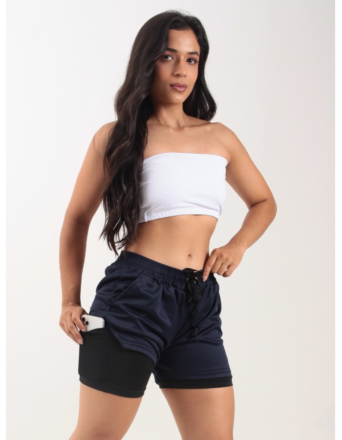 Short Feminino Dry-Fit com Compressão