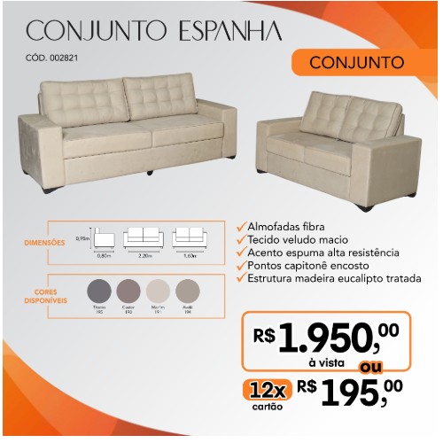 Conjunto Sofá Espanha