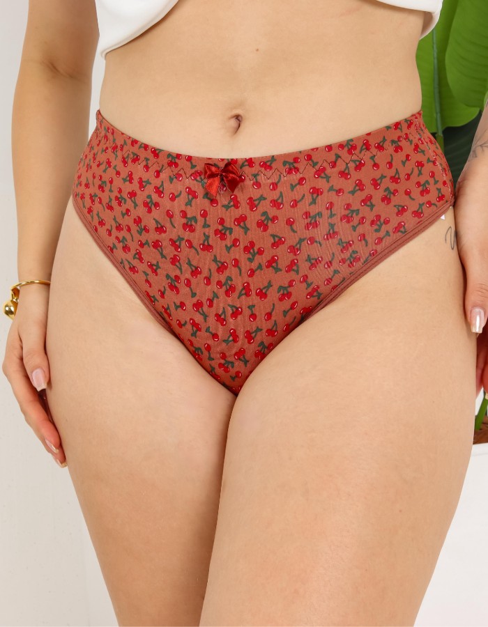 CALCINHA TRÊS PONTINHOS LAÇO ESTAMPADA (G)