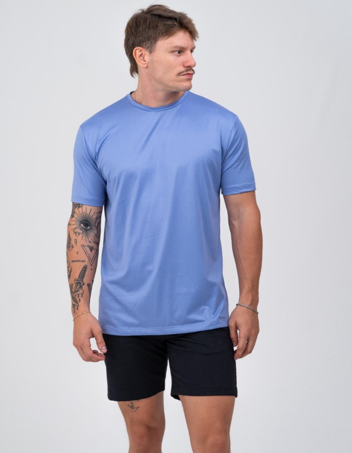 T SHIRT VELLUTATO AZUL LAVANDA
